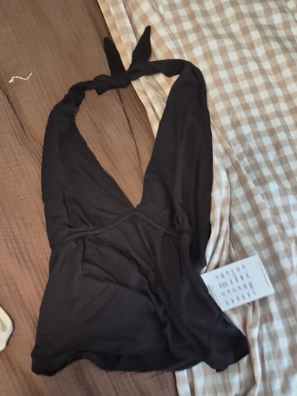 Brandy Melville White V-Neck Knit Tank + Brown & Black Basics(New With Tags) - Picture 4 of 4